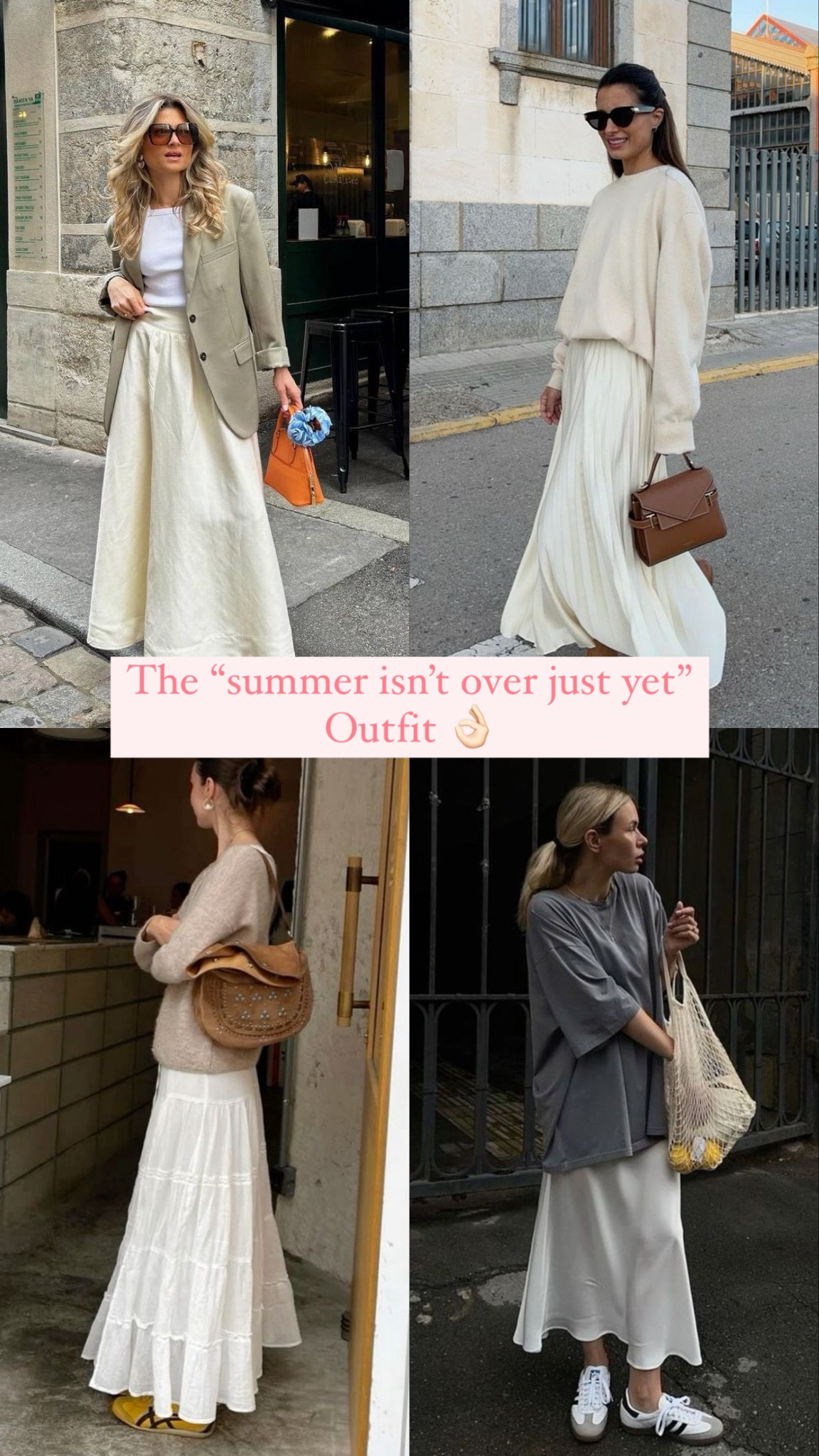 The white skirt look white midi skirt white maxi skirt style 

#LTKStyleTip #LTKWorkwear #LTKFindsUnder50