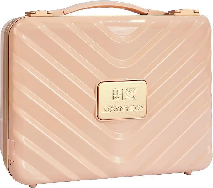 ROWNYEON Light Up Travel Makeup Case With Mirror - Portable Makeup Organizer and Train Case for M... | Amazon (US)