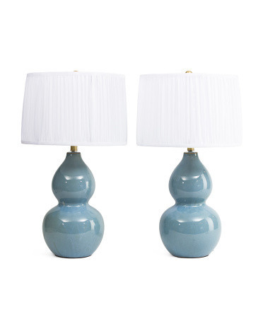 2pk 26.5in Double Gord Ceramic Table Lamps | TJ Maxx