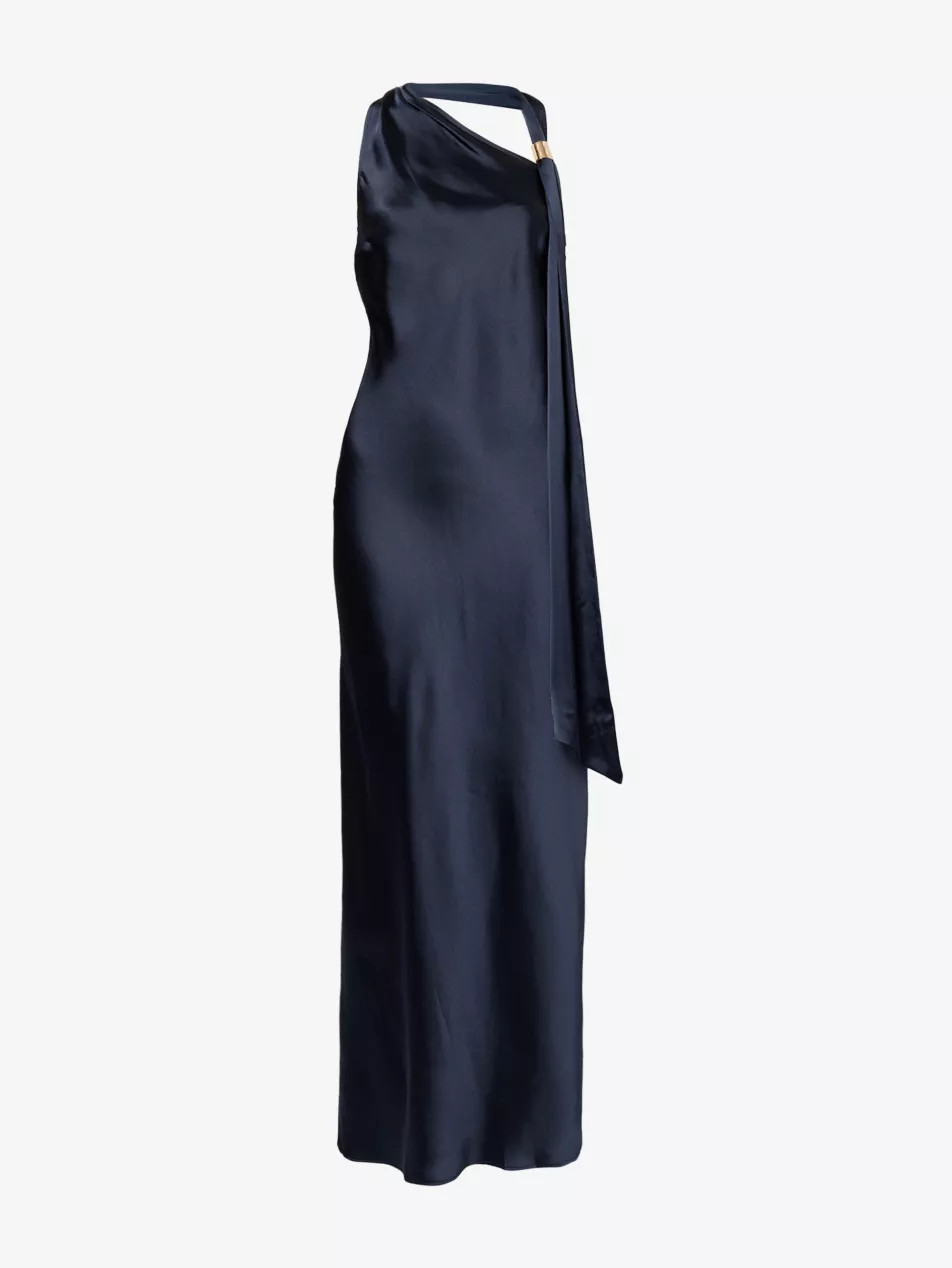 Evani Halterneck Satin Maxi Dress | Selfridges