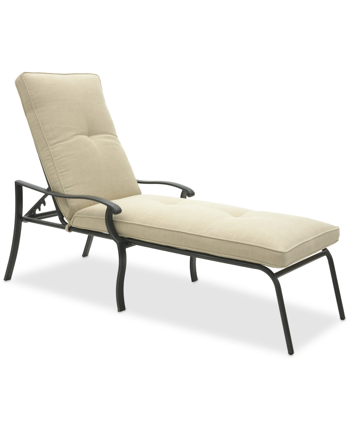 Wythburn Mix and Match Lattice Outdoor Chaise Lounge, Created for Macy's - Straw Natural/Pewter F... | Macy's