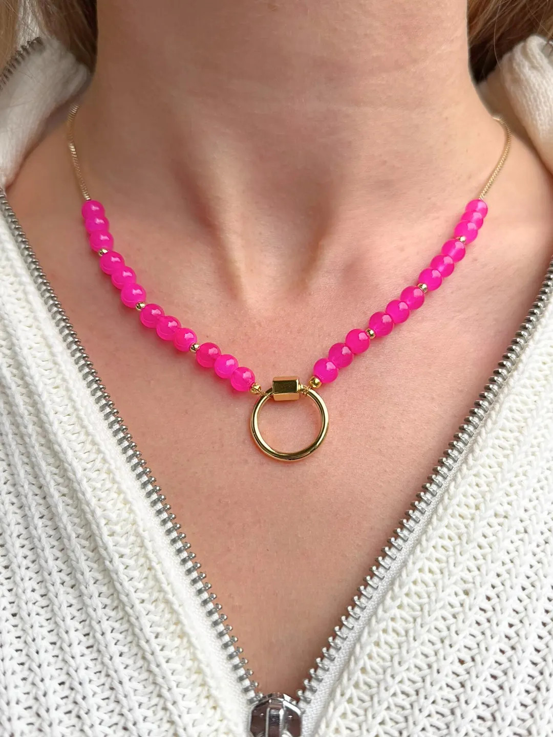 Box Chain & Bead Necklace With Gold Accents and Charms - Etsy | Etsy (US)