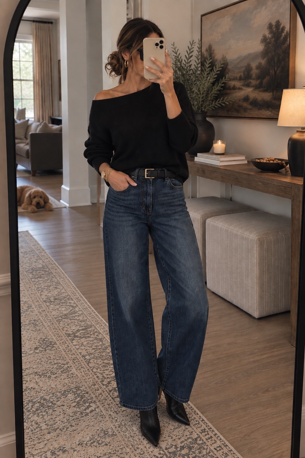 Abercrombie fall date night outfit 🖤 This black merino sweater with dark wash barrel jeans is such an easy elevated fall look. Add pointed black boots, a black suede tote and gold jewelry for a chic outfit that works for dinner, drinks or girls’ night. #Abercrombie #AbercrombieStyle #FallOutfit #DateNightOutfit #BarrelJeans #LTKStyle

#LTKSaleAlert #LTKSeasonal #LTKootd
