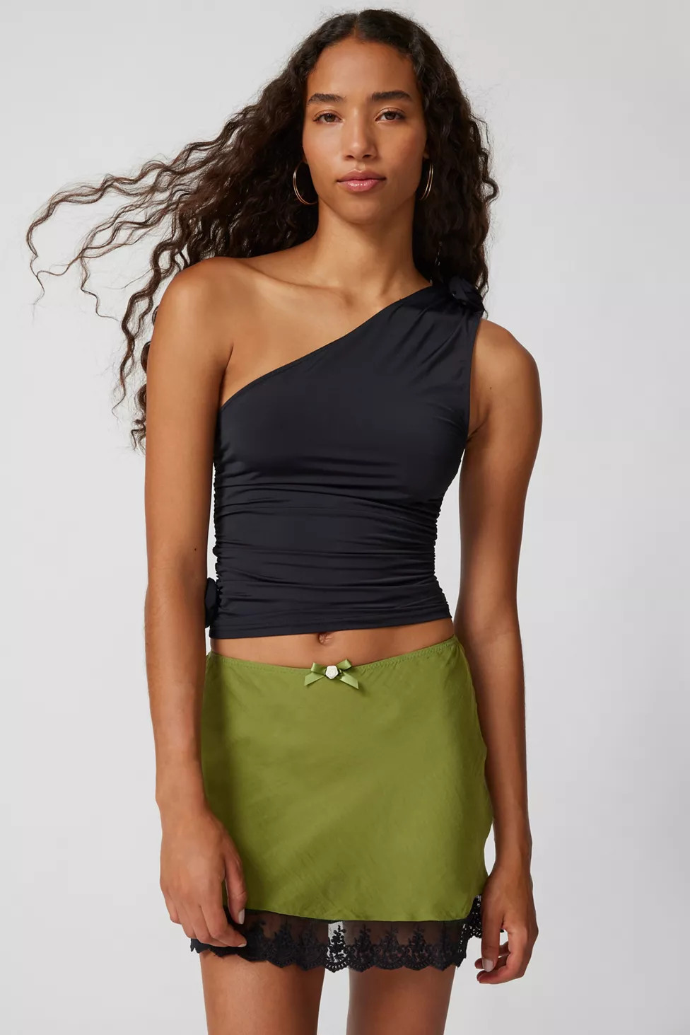 Out From Under Juliette Lace-Trim Mini Skirt | Urban Outfitters (US and RoW)