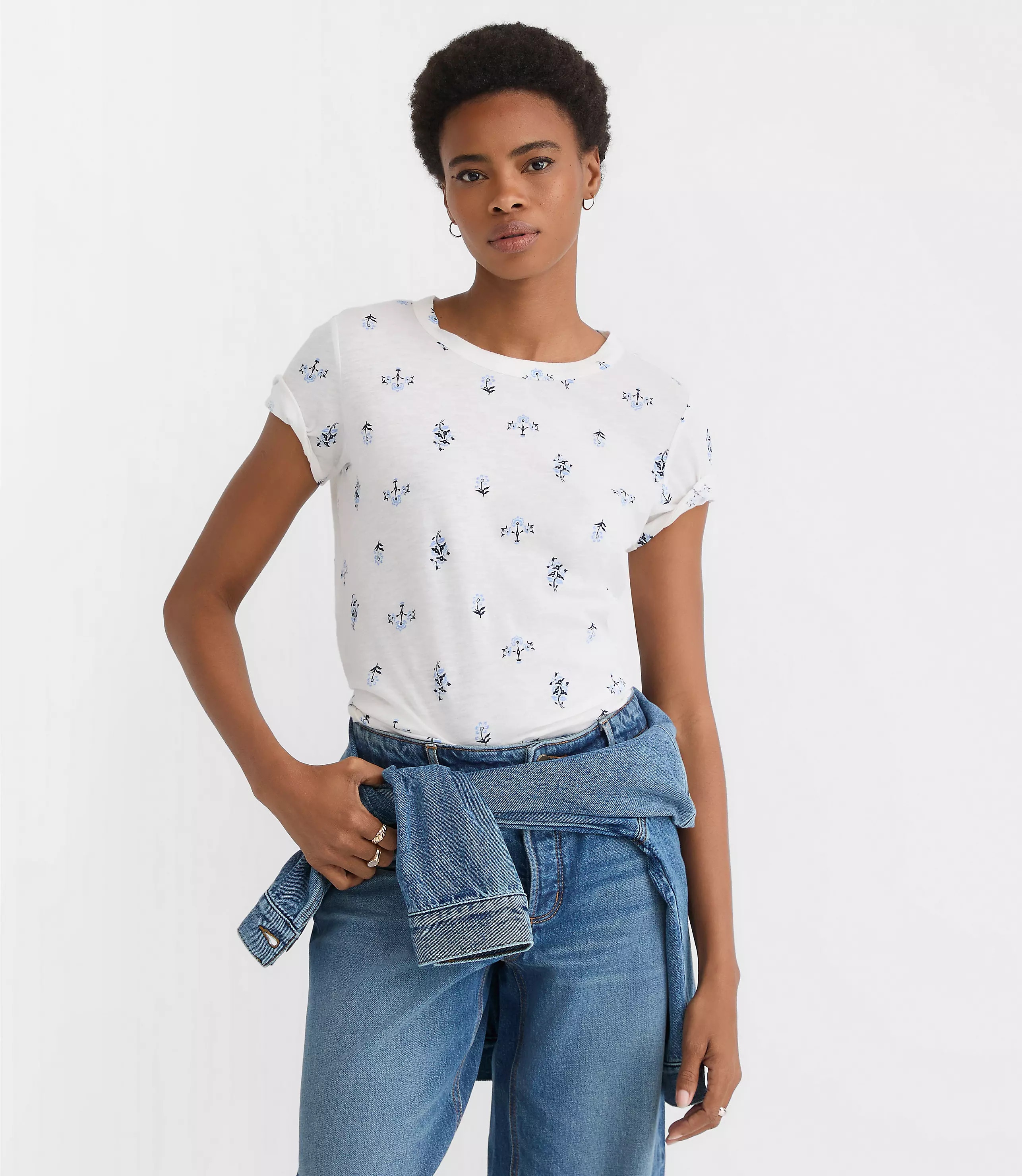 Floral Everyday Crew Tee | LOFT