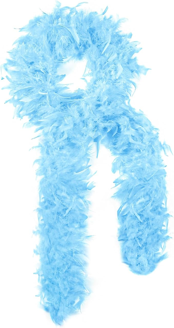 Blue Boa for Women - 35g 2 Yards Boa Feathers for Costume, Home Decoration, Christmas Tree, Women... | Amazon (US)
