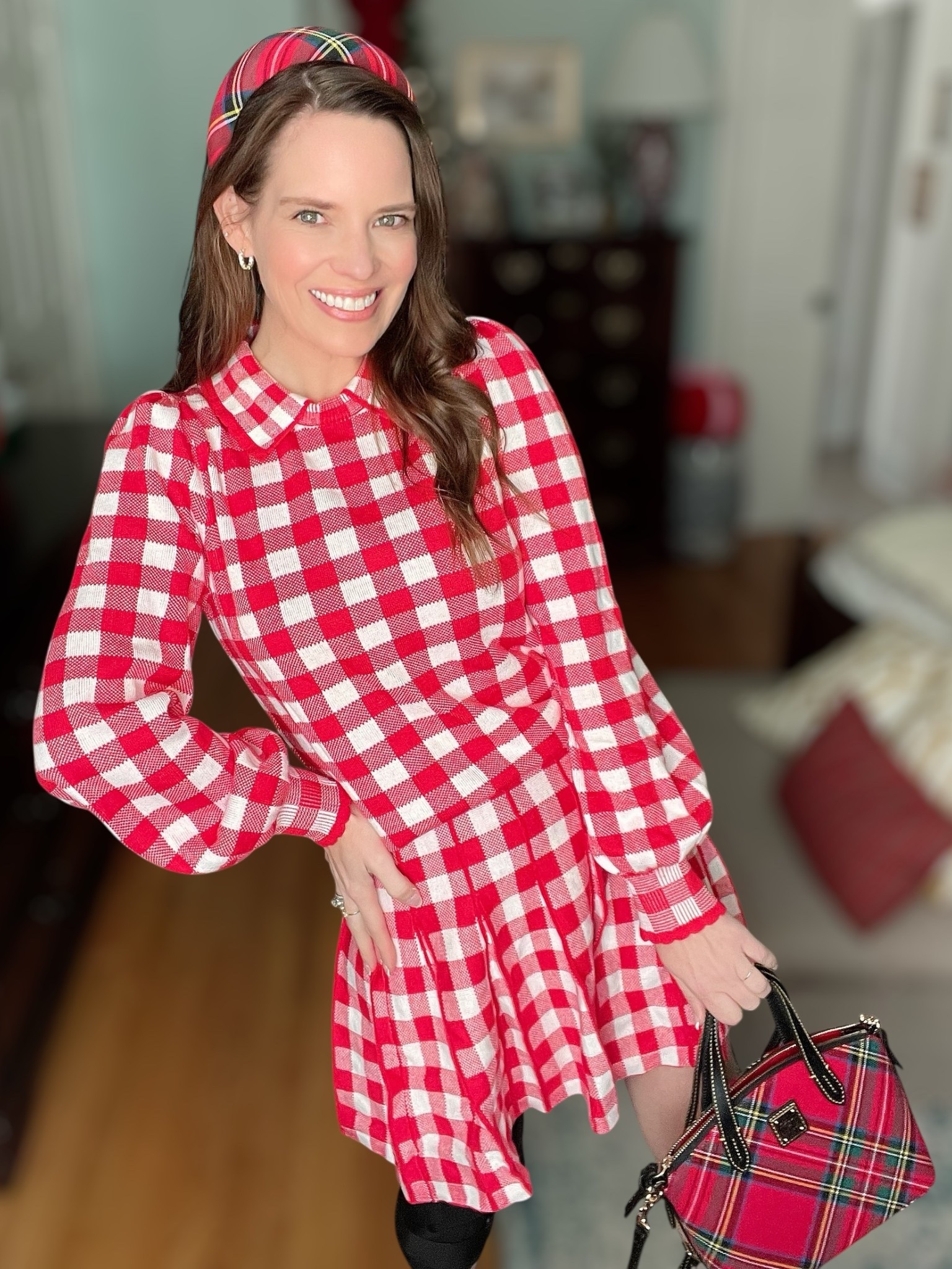 Festive Red Gingham Holiday Outfit 🎄❤️

This cheerful red gingham set is such a fun, festive look for the holiday season ❤️🎄 The long-sleeve top paired with the matching pleated mini skirt feels playful, polished, and perfect for Christmas events. I love how the classic red-and-white check instantly gives that nostalgic holiday vibe while still feeling current and wearable.

I styled it with a tartan padded headband to tie in the festive theme and added matching plaid flats for a coordinated, comfortable finish. The red tartan handbag pulls everything together and makes the outfit feel complete and intentional. This is a great look for holiday parties, family gatherings, Christmas church services, or festive outings where you want to lean into the season in a fun but put-together way 🎅✨

Red gingham outfit, holiday mini skirt outfit, Christmas outfit ideas, festive holiday fashion, red plaid accessories, tartan headband style, Christmas party outfit, holiday women’s fashion, cute Christmas outfit, seasonal outfit inspiration, sweater set, Valentine’s Day outfit 

#LTKHoliday #LTKFindsUnder50 #LTKFindsUnder100

#LTKGiftGuide #LTKFindsUnder50 #LTKHoliday