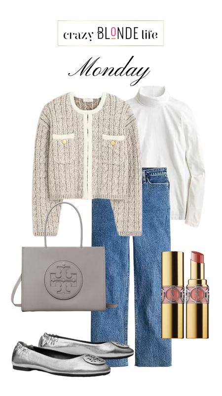 J. Crew has the best pieces right now! Loving this cardigan and jeans paired with grey and silver accessories or dresses up with black trousers for evening.  

#LTKshoecrush #LTKstyletip