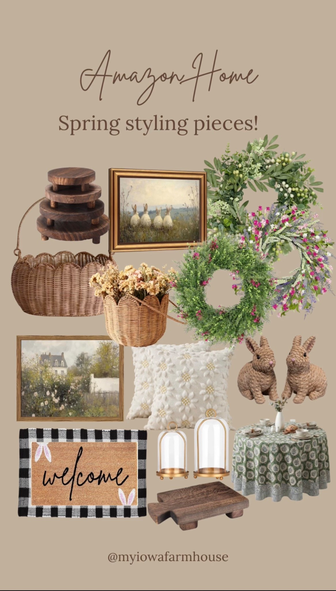 Amazon has the best spring decor. They have so many beautiful spring wreaths, wicker baskets, wall art, and so much more! ￼￼

#LTKHome