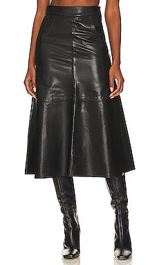 Citizens of Humanity Aria Seamed Leather Skirt in Black from Revolve.com | Revolve Clothing (Global)
