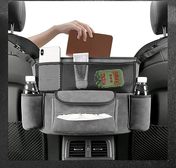 JEYODA Car Handbag Holder Between Seats Suede Large Capacity Car Purse Holder Automotive Consoles... | Amazon (US)