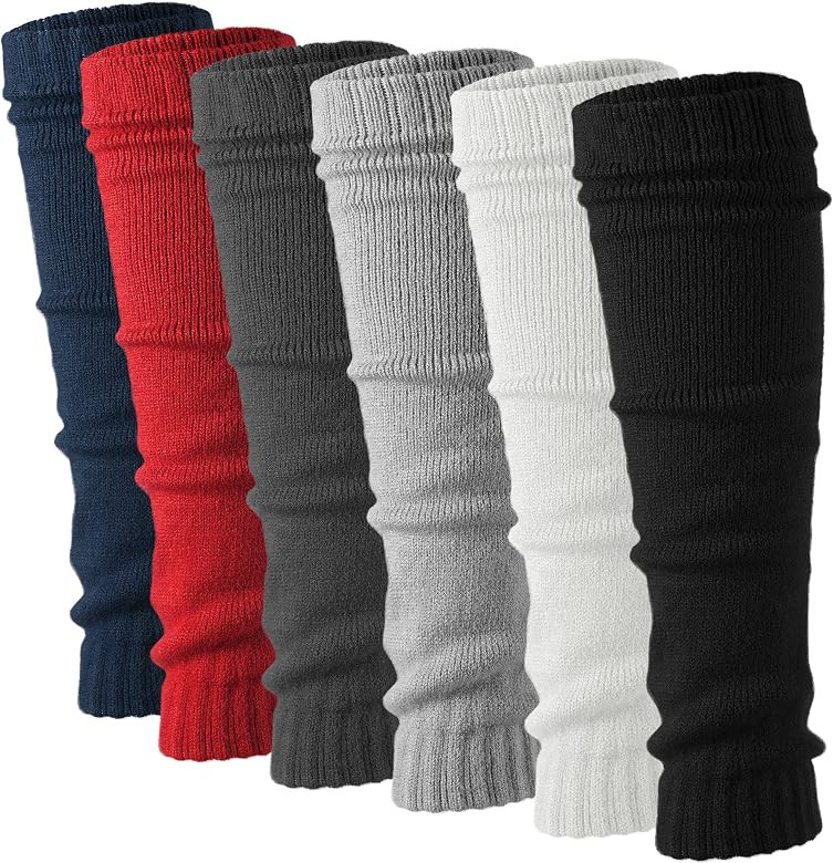 Debra Weitzner 6 Pairs Leg Warmers for Women 80’s Knit Super Long Ribbed for Dancer Party Sport... | Amazon (US)