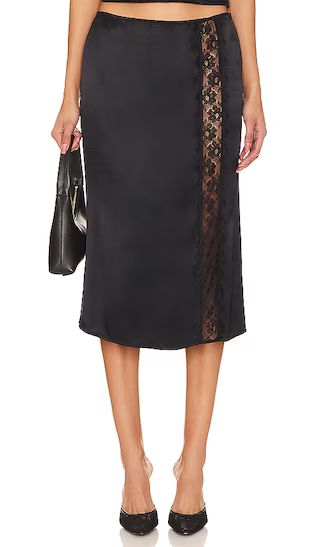 Maura Midi Skirt in Black | Revolve Clothing (Global)