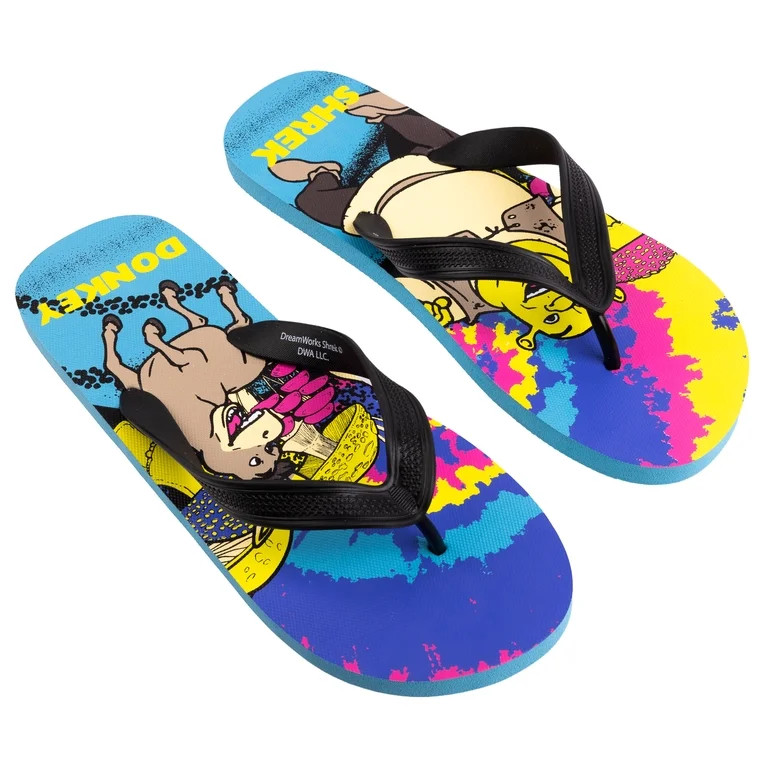 Shrek and Donkey Men's Flip-Flops | Walmart (US)