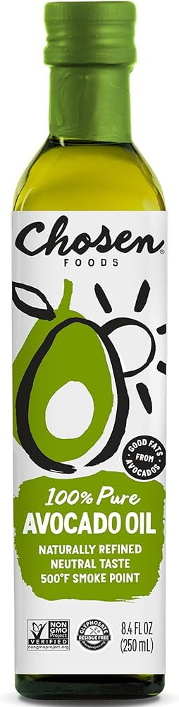 Chosen Foods 100% Pure Avocado Oil, Keto and Paleo Diet Friendly, Kosher Oil for Baking, High-Hea... | Amazon (US)