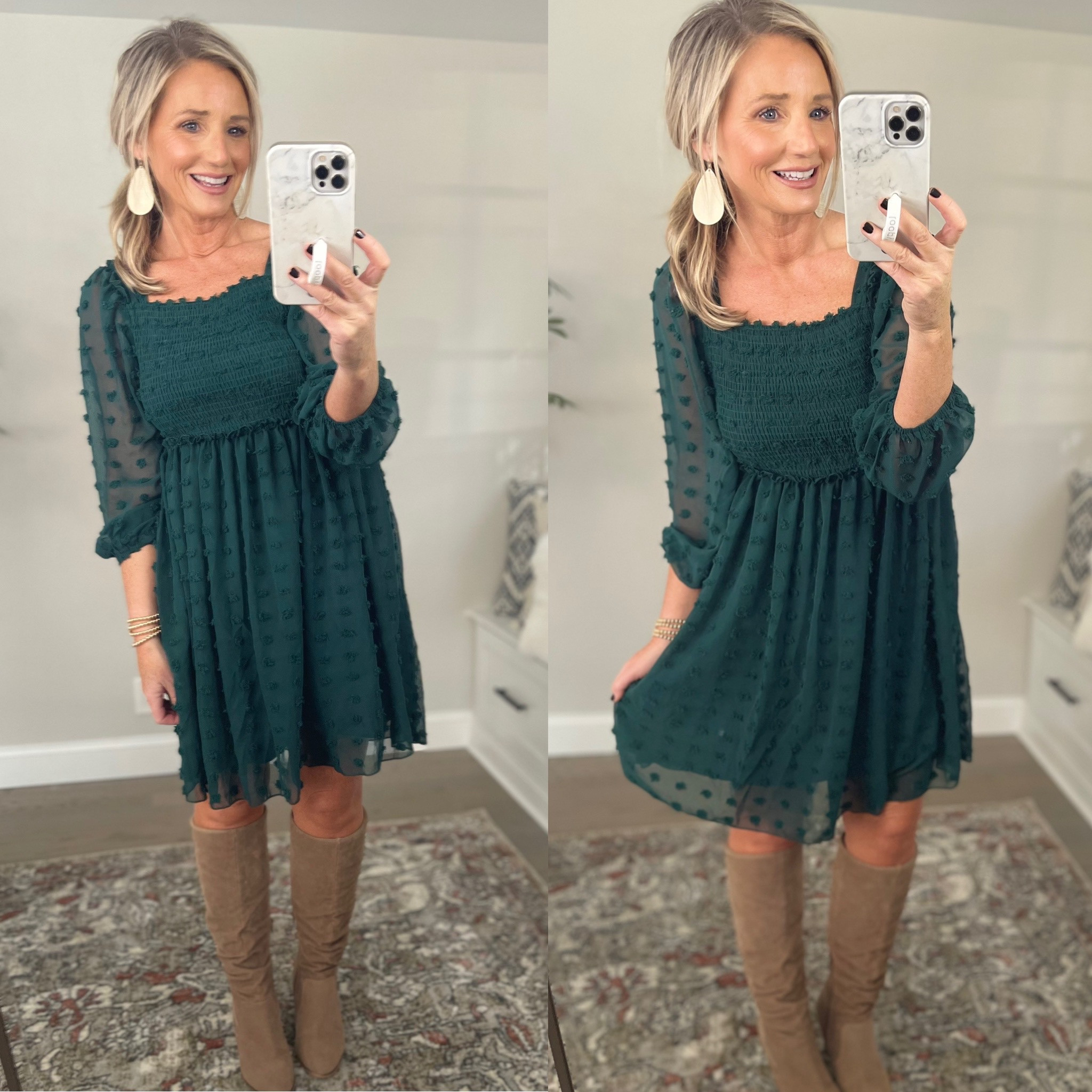 I’m obsessed 🤩 with swiss dots so of course I had to grab this dress! Such a pretty color and POCKETS too! TTS 

Holiday Dress | Holiday Outfit 

#LTKstyletip #LTKsalealert #LTKunder100