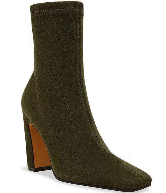 Steve Madden Vinka Suede Block Heel Snip Toe Booties | Dillard's | Dillard's