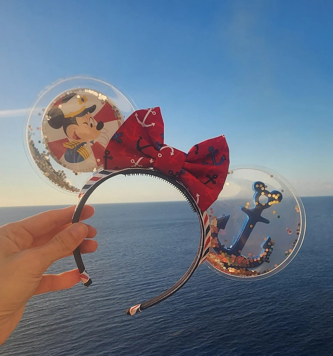 Cruising Through Life Clear Minnie Ears - Disney Cruise Line Mickey Ears - Disney Cruise Minnie E... | Etsy (US)