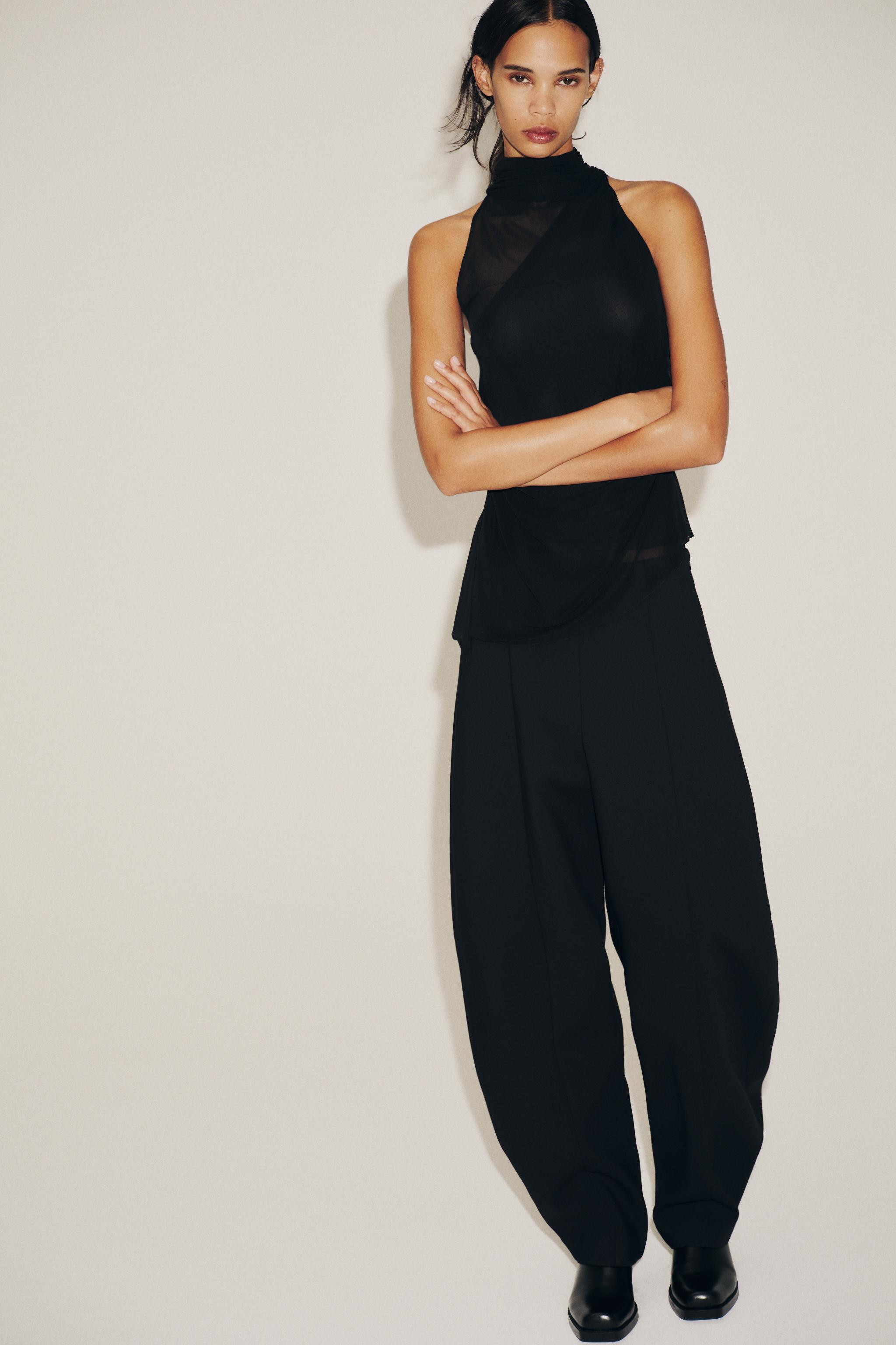 HIGH-WAISTED BALLOON PANTS$ 69.90Black | 5427/508/800Add to cartAddHigh-waisted balloon pants. Si... | Zara US