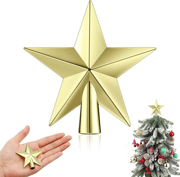 Mini Christmas Tree Topper Small Star Treetop for Christmas Tree Star Ornaments Decorative for Ho... | Amazon (US)