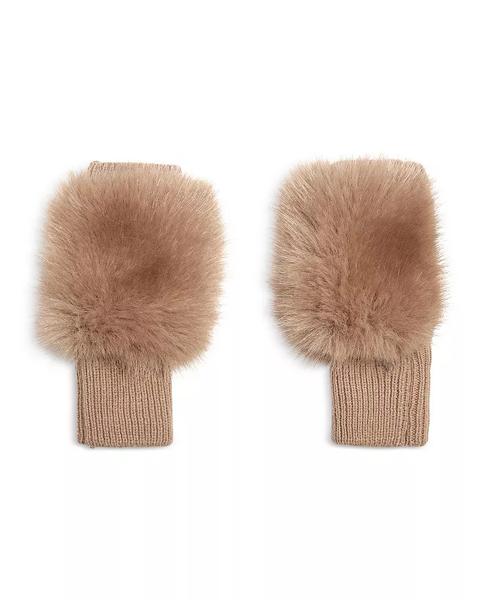 Faux Fox Fur Knit Mittens | Bloomingdale's (US)