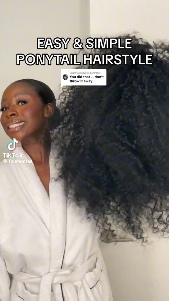 New ponytail alert! 
#curlyponytail #naturalhairstyles #easynaturalhairstyle #naturalhair #kinkycurlyhair

#LTKbeauty #LTKstyletip #LTKVideo