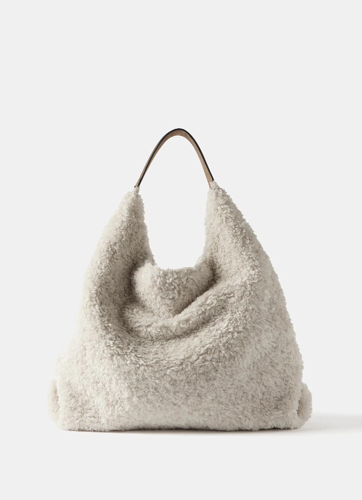 Cream Borg Tote Bag | Mint Velvet