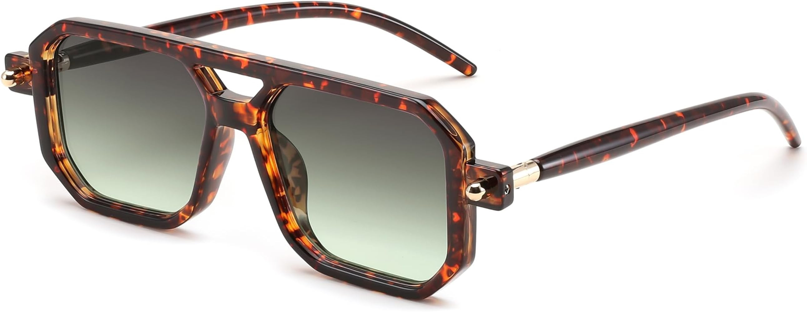 FEISEDY Vintage Square 70s Flat Aviator Sunglasses Women Men Classic Retro Stylish Frame UV400 Su... | Amazon (US)