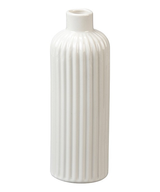 Primitives by Kathy Vases - White Ribbed Tall Bud Vase | Zulily
