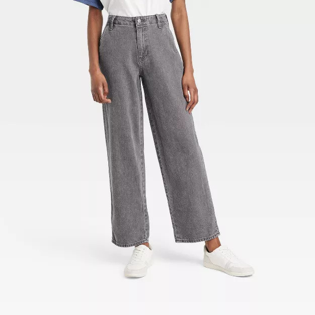 Women's High-Rise Straight Jeans - Universal Thread™ Gray | Target