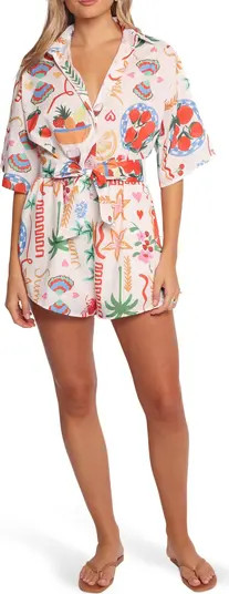 Kellie Mixed Print Romper | Nordstrom