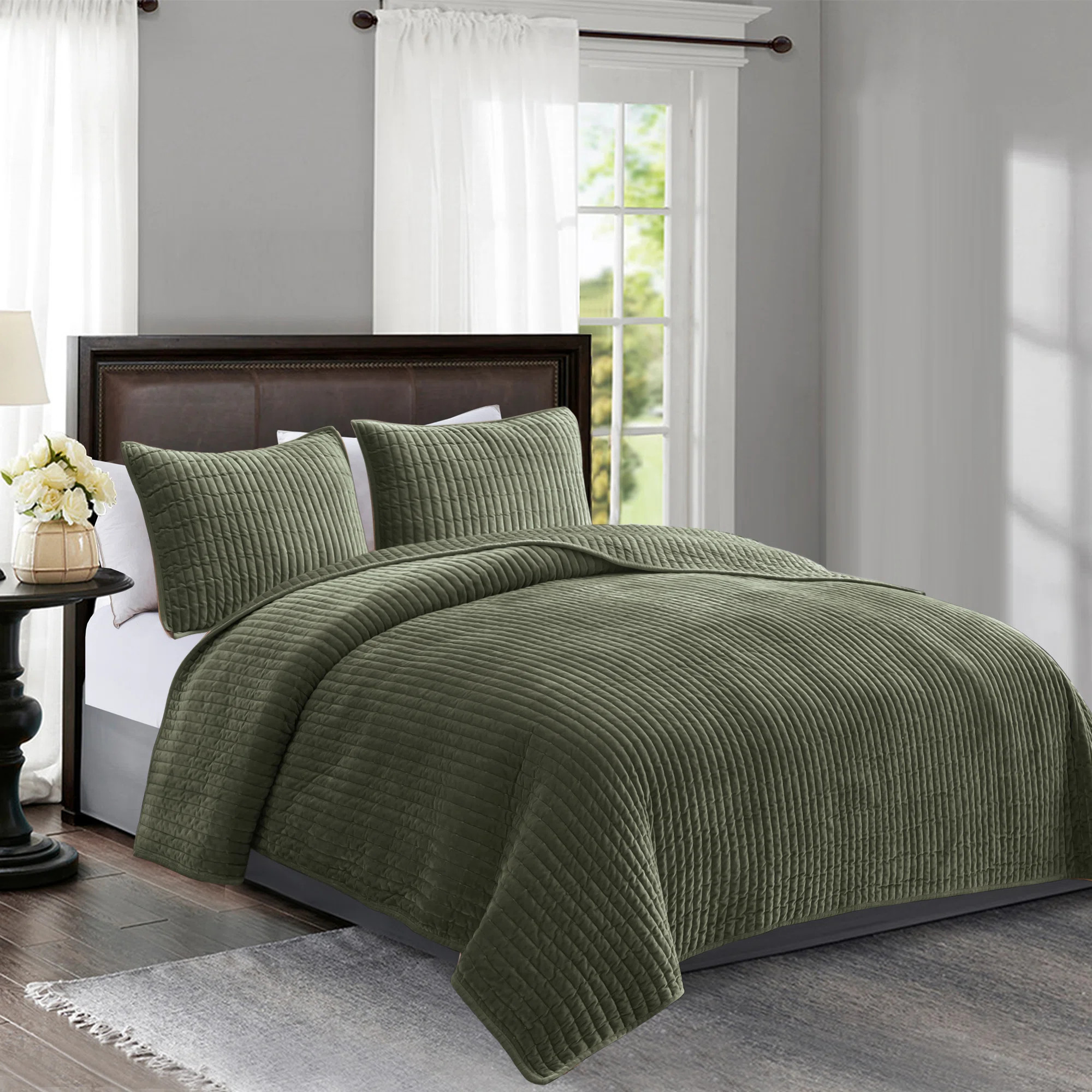 Wonderful Velvet 3-piece reversible quilt set | Wayfair North America