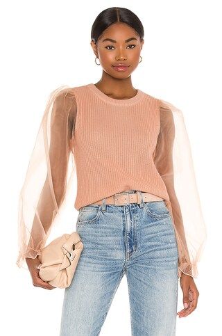MAJORELLE Kinship Sweater in Baby Pink from Revolve.com | Revolve Clothing (Global)