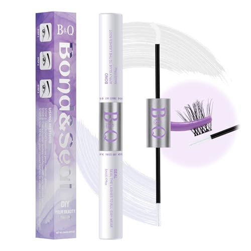 B&Q Lashes Cluster Bond and Seal Waterproof 10ML Bond and Seal Lash Bond DIY Lash Extension Bond and Seal for Beginner Eyelash Bond and Seal Long Lasting Lash Seal(YJST-White) | Amazon (US)