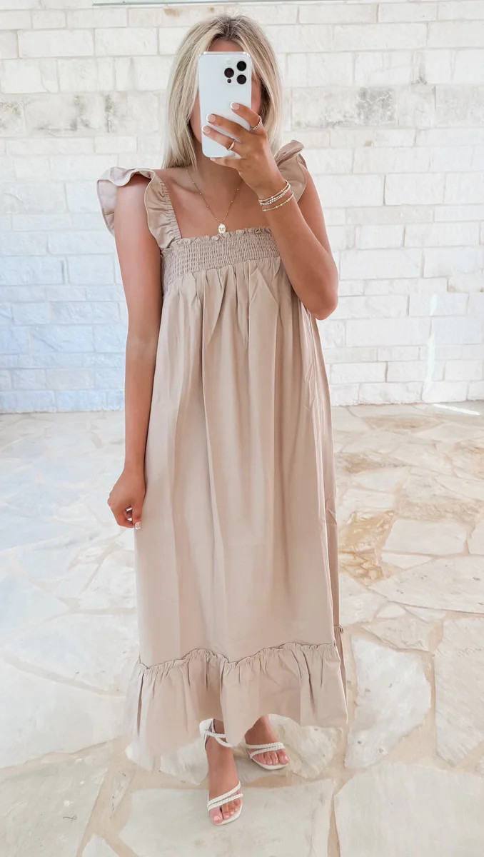 Practicing Patience Flutter Sleeve Maxi | CK Squared Boutique