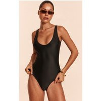 Black Basic Scoop Swimsuit | PrettyLittleThing US