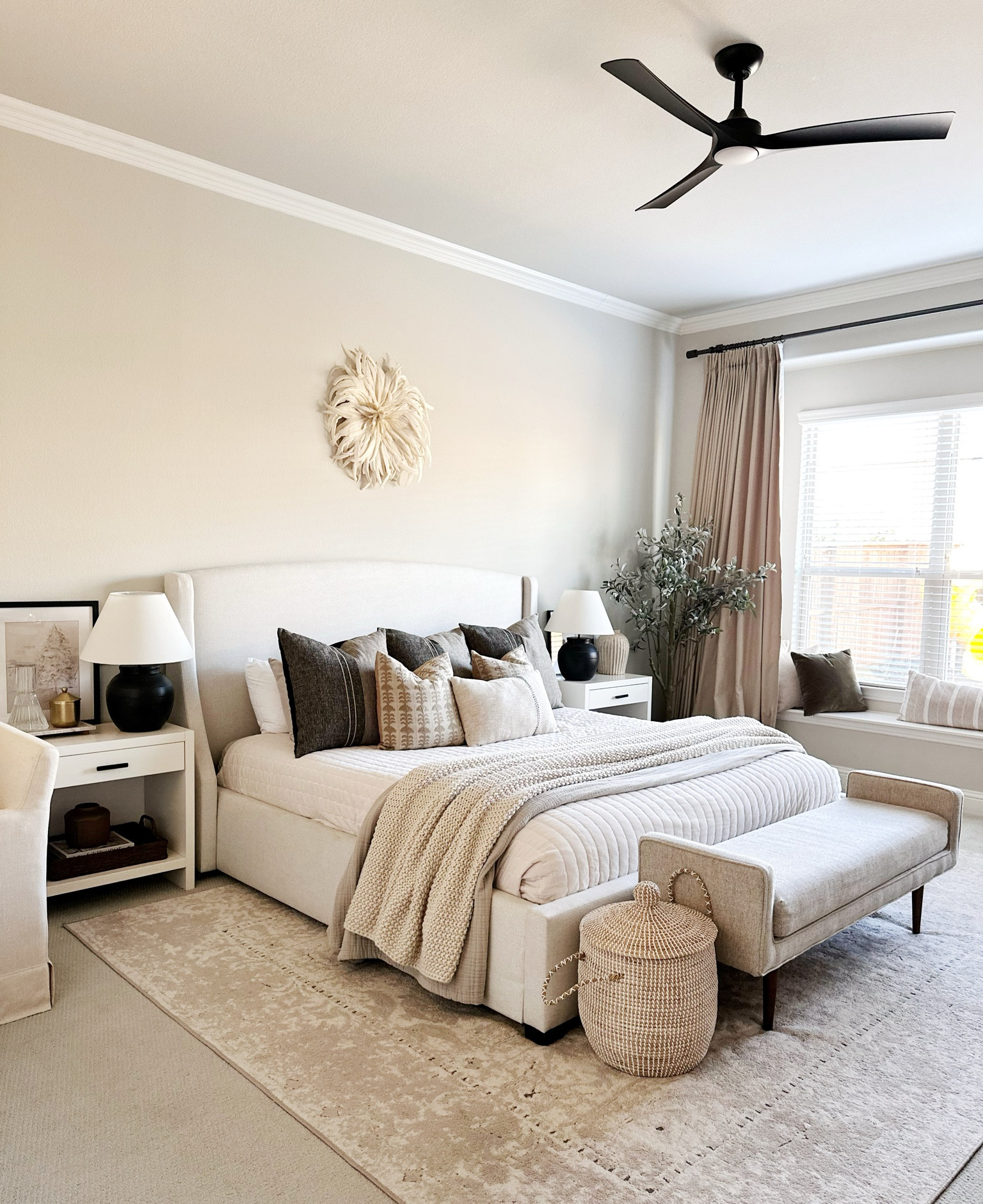 Neutral master bedroom // organic modern 

#LTKhome