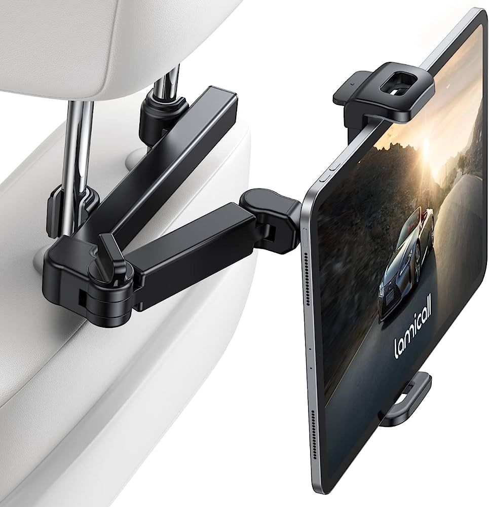 Lamicall Car Headrest Tablet Holder - [ Extension Arm] 2023 Adjustable Tablet Car Mount for Back ... | Amazon (US)