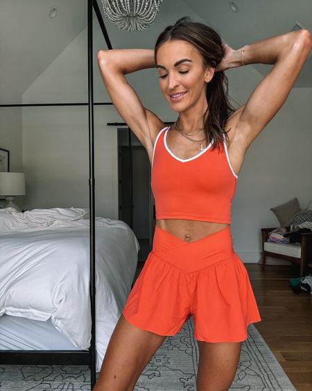 no words for how much i love the color of this sports bra + shorts! 🫶🏻 on sale today!
run tts, wearing xs in both 

#LTKfindsunder50 #LTKSpringSale #LTKfitness