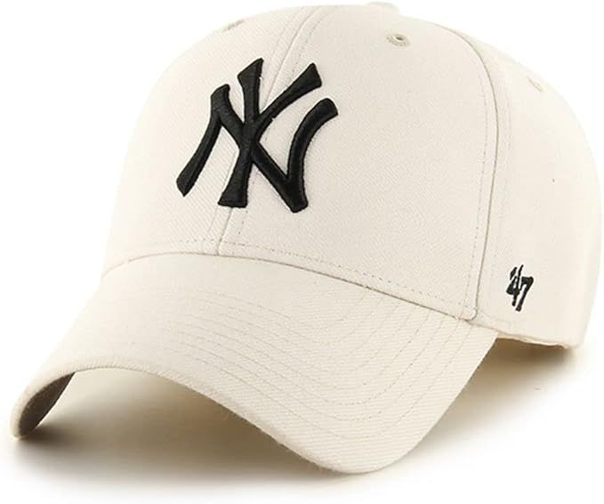 '47 New York Yankees MVP Hat Baseball Cap - Natural Natural, Black One Size | Amazon (US)