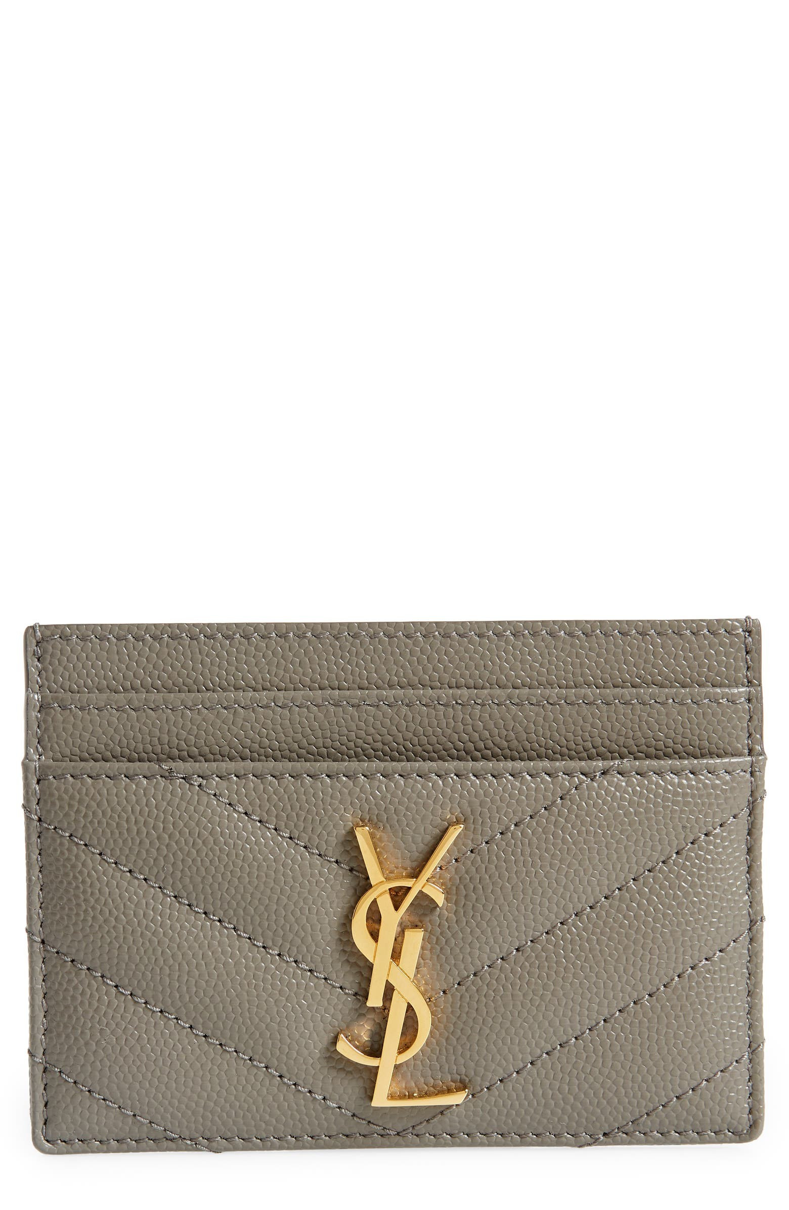 Monogram Quilted Leather Credit Card Case | Nordstrom