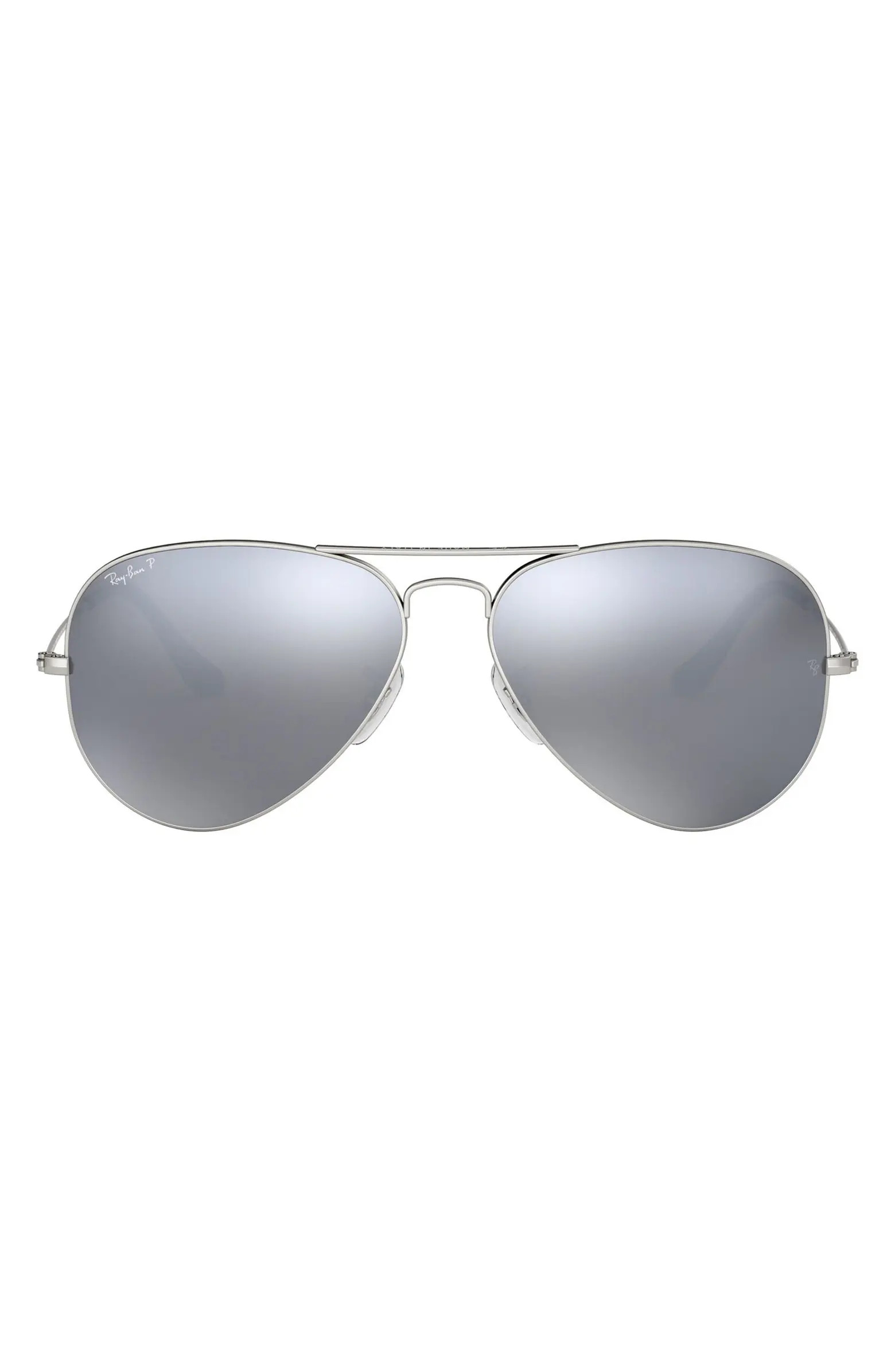 Standard Icons 58mm Mirrored Polarized Aviator Sunglasses | Nordstrom