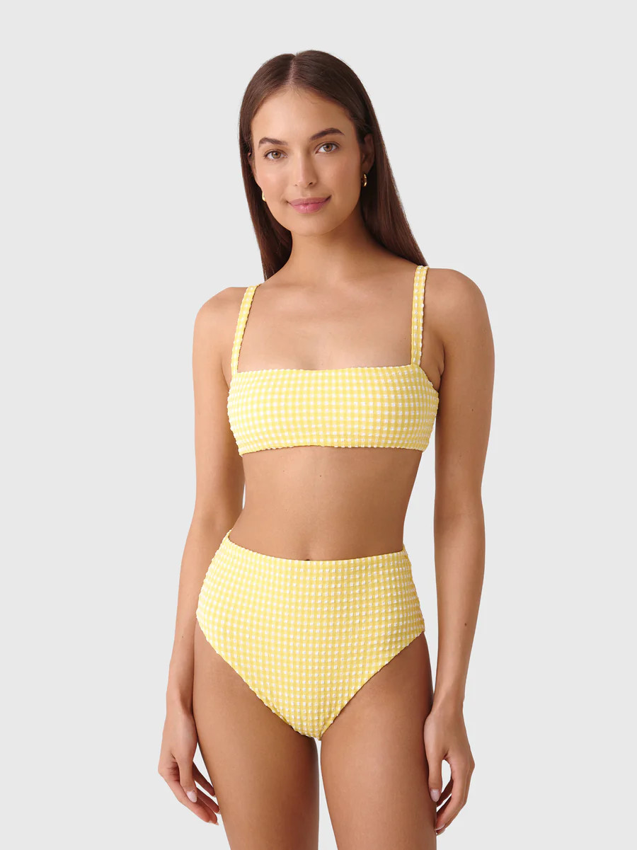 Minnow Women's Soleil Gingham Bandeau Bikini Top | Saint Bernard