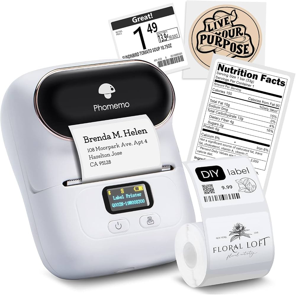 Phomemo M110 Portable Wireless Thermal Label Printer, Bluetooth Label Maker Machine for iOS And A... | Amazon (UK)