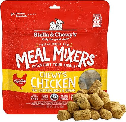 Stella & Chewy's Freeze-Dried Raw Chicken Meal Mixers- Dog Food Topper and Mixer - Made with 95% ... | Amazon (US)