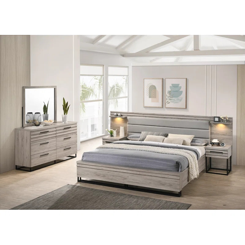 Alvear Upholstered Standard 5 Piece Bedroom Set | Wayfair North America