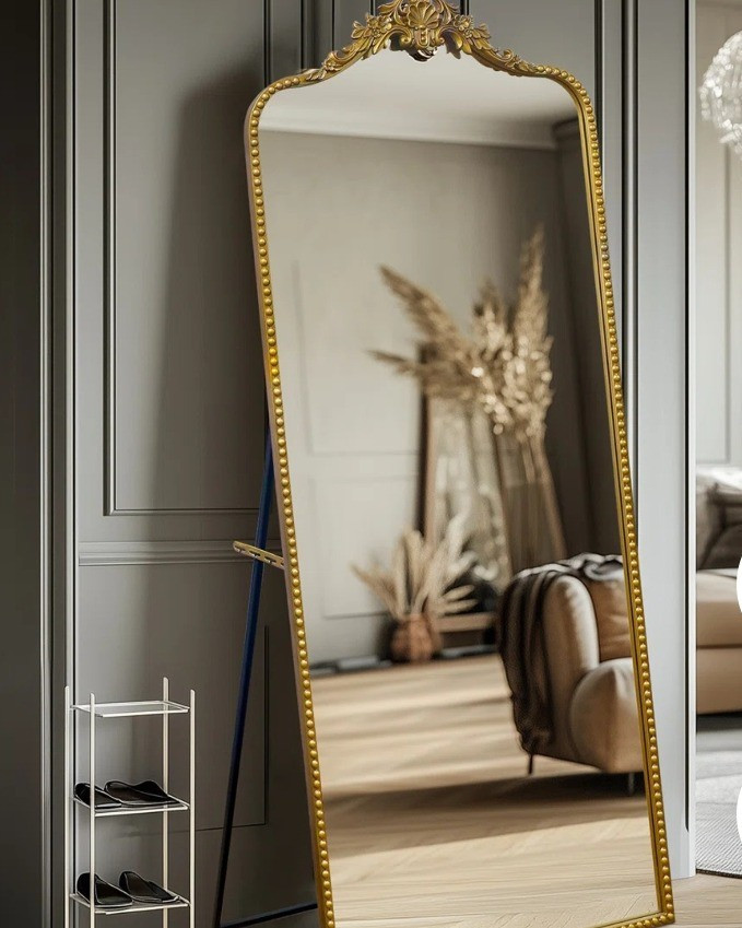 I love a leaning mirror more than most Mirrors in general are a designer's best friend they make any room seem bigger and brighter bouncing light from side to side and lets me honest it's great as you check out your hashtag OOTD 

#LTKdayinmylife #LTKootd #LTKHome