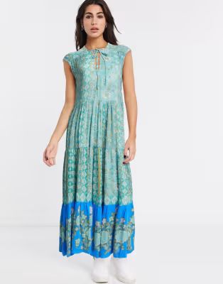 Free People Hanalei Bay maxi dress in blue | ASOS (Global)