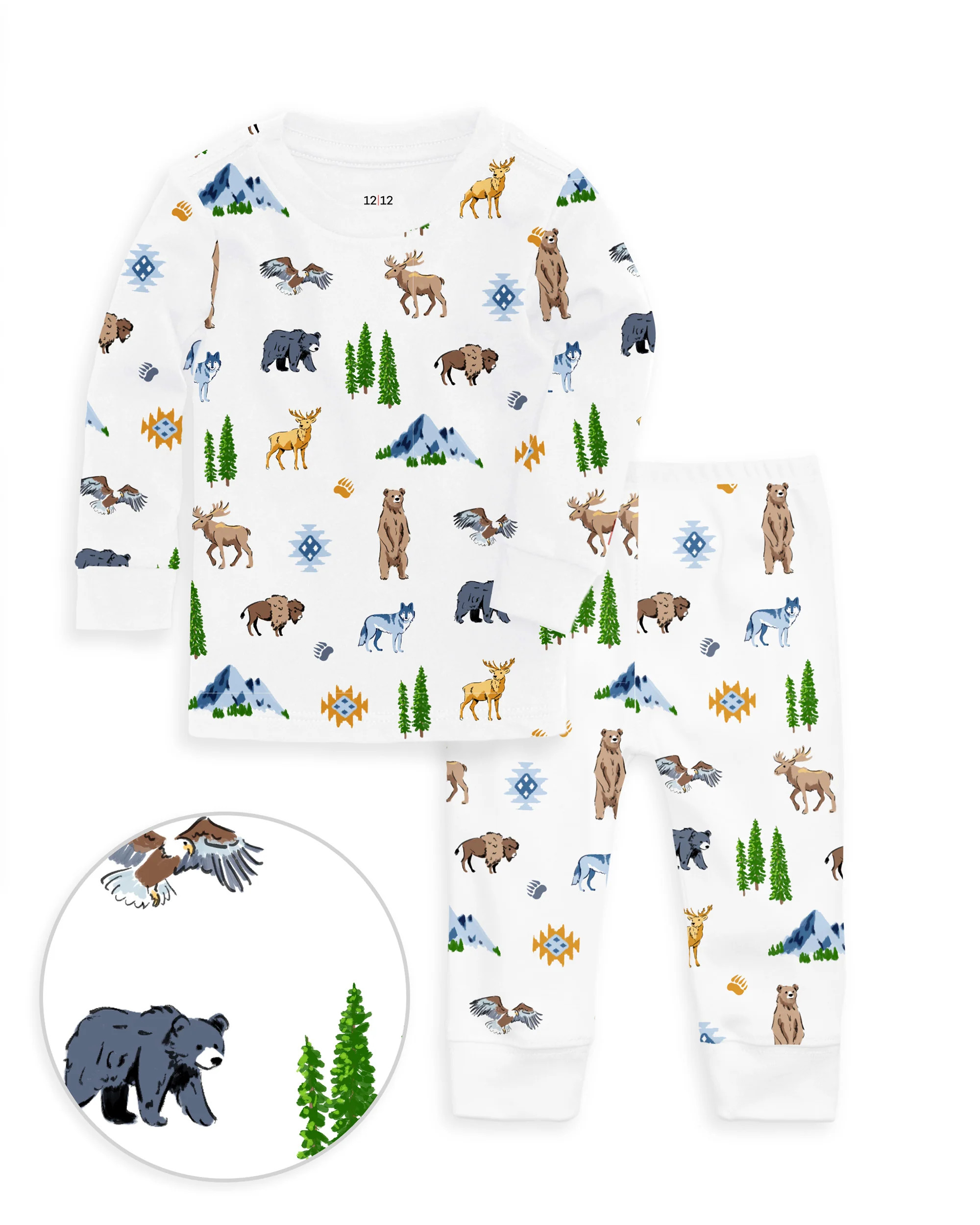 The Organic Long Sleeve Pajama Set [Yellowstone] | 1212