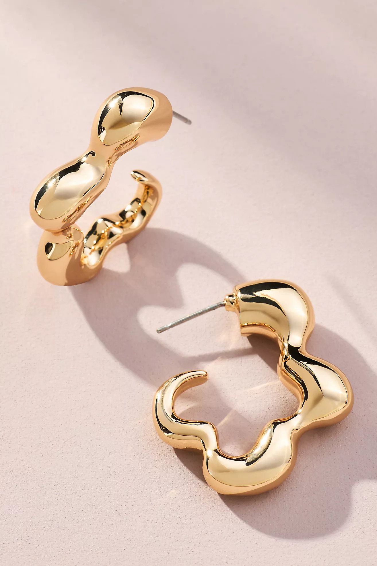 Bubbled Oblong Hoop Earrings | Anthropologie (US)
